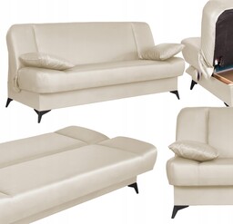 Kanapa sofa Sara ekoskóra rozkładana wersalka spania łóżko Family Meble