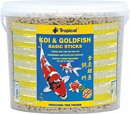 Tropical Pływający pokarm podstawowy dla ryb w oczku wodnym KOI&GOLDFISH BASIC STICKS 5L / 430g