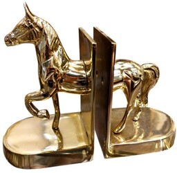 PODPÓRKA DO KSIĄŻEK z figurką konia złota glamour