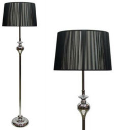 Candellux Podłogowa lampa GILLENIA 51-21420 abażurowa stojąca czarna