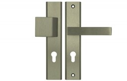 Pochwyt-klamka AXA Haga ++ 72 WB, kolor F9 - tytan (grubość drzwi 74-83 mm)