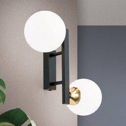 ORION Kinkiet Snowwhite, możliwość ściemniania, czarny, salon / jadalnia, metal, nowoczesny