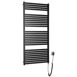 Grzejnik elektryczny 60x133 cm 600W, czarny mat TONDI-E