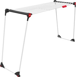 Vileda Infinity Compact suszarka do prania w dużych rozmiarach, wysuwana siatka teleskopowa, zmontowana, zintegrowane kółka