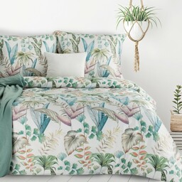 Design 91 Pościel z mikrowłókna 140x200 Lea 01 liście miętowa D91