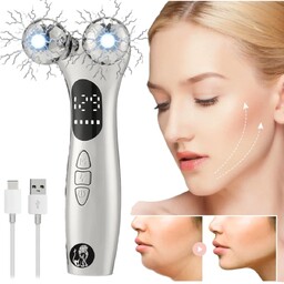 Masażer Twarzy Roller 4D Ems Wibracja Lifting Twarzy Szyi Ciała Kulkowy 3W1