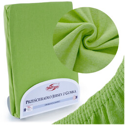 Prześcieradło Jersey z Gumką 025_D Ciemny Zielony 90x200