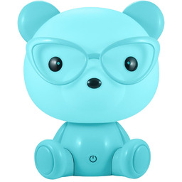 lampa nocna Polux Miś Okularnik Led 2,5W niebieski