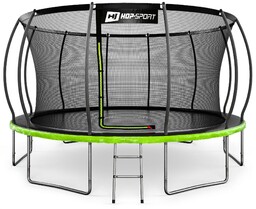 Trampolina ogrodowa 14ft (427cm) pumpkin - czarno-zielona z siatką wewnętrzną