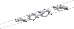 Paulmann 94107 System Linowy Macled Zestaw Rozszerzalna Biała Ciepła Lampa 4X4W Led Chrom Matowa Lampa Wisząca,Chrom Matowyowy,500 X 16 X 2.5 Cm, 16.0 Watts