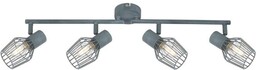 Lampa sufitowa ścienna VIKING szara 4xE14