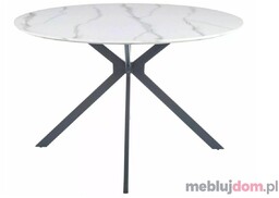Stół ASTER Signal ø120, Biały marmur + czarny