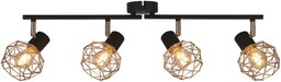 Lampa sufitowa ścienna ACROBAT miedziana 4xE14