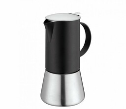 Cilio AIDA Kafeteria - Kawiarka Ciśnieniowa 300 ml (Indukcja) Satynowa / Czarna