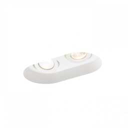 DINGO GU10 II lampa sufitowa wpuszczana dwupunktowa kierunkowa gipsowa 230V GU10 2x35W - R12037