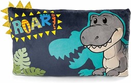 NICI Poduszka dinozaur Tony-Rex 43 25 cm niebieska  prostokątna miękka poduszka z motywem dinozaura, idealny prezent 48819