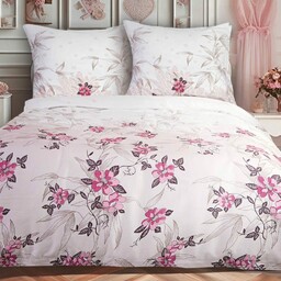 Darymex Pościel satynowa 160x200 biała różowa kwiaty 1538/1 Satynlove