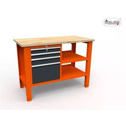 Stół warsztatowy SWT 12/09 ''DWÓJKA'' 4 półki 1245mm 450kg nośność