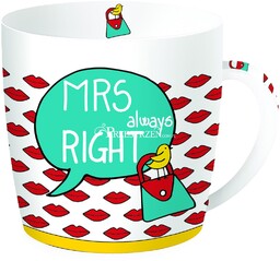 KUBEK PORCELANOWY W PUSZCE - Mrs Always Right (217 ARIG)