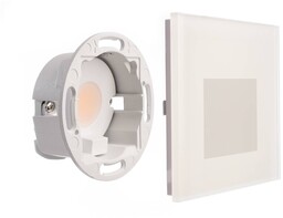 Deko-Light Oprawa wpuszczana ścienna LED SET Alwaid, szkło matowe, 8 x cm, 2 700 K Alwaid, biały / opal, przedpokój, szkło, nowoczesny
