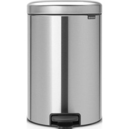 BRABANTIA Kosz na śmieci z pedałem 114021 NewIcon ciche zamykanie, przenośny 20L Stal matowa Zyskaj
