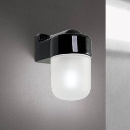 ORION Kinkiet Ostia, możliwość ściemniania, czarny, przedpokój, szkło