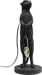 Kare Design Lampa stołowa Animal Meerkat, czarna, lampa stołowa, lampa do sypialni, motyw zwierzęcy, bez żarówki, 50 x 19 x 19 cm (wys. x szer. x gł.)