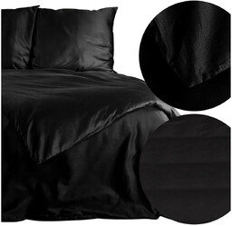 Pościel Satynowa Nova3 Czarny 200x220NP 3 części