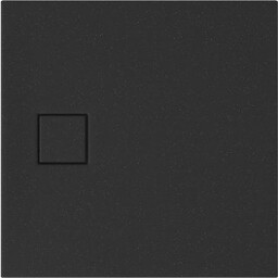CERSANIT Brodzik kwadratowy SET B458 TAKO SLIM 80x4 czarny mat + syfon (VIRT) S932-165