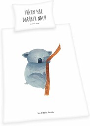 Herding Mr. & Mrs. Panda zestaw pościeli, bawełna, biała, 65 x 100 cm, 160 x 210 cm