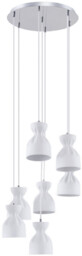 Lampa Wisząca Noelle 7xE14 Max.40W Chromowany Metal/Biała Ceramika 1970702
