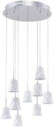 Lampa Wisząca Joelle 9xG4 Max.20W Chromowany Metal/Biała Ceramika 1870902