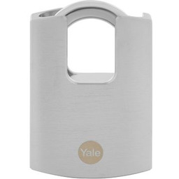 Kłódka z ochroną pałąka srebrna Yale Y122B/50/123/1