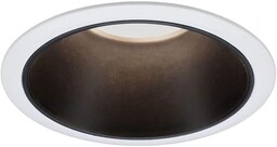 Paulmann 93401 Oprawa Wpuszczana Led Cole Okrągła, W Tym Ściemnialny Reflektor Wpuszczany 1X6,5W Biały, Matowy Czarny, Lampa Wpuszczana Plastik, Aluminiowo-Cynkowy Punkt Sufitowy 2700K ,Biały, Czarny Mat ,1Er-Set , 6.5 Watts