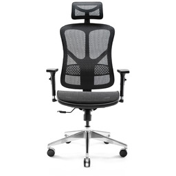 Fotel ergonomiczny Diablo V-Basic: czarny, fotel biurowy