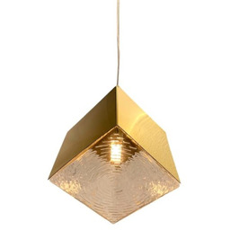 Icecube - nowoczesna lampa wisząca duża szklana kostka