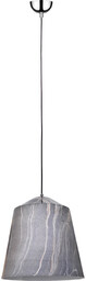 Natura Lampa Wisząca 1xE27 Max.60W Chromowany Metal/Czarny Kabel PCV/Szary-Biały Metal 9801128