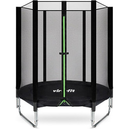VirtuFit Trampolina dziecięca z siatką zabezpieczającą, czarna, 140 cm