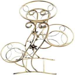 KWIETNIK METALOWY NA KWIATY 94cm (3 donice, z kwiatem)