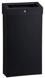 Kosz na śmieci wiszący 15 litrów Merida STELLA Black Line, stal kolor czarny