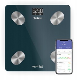 Waga łazienkowa analityczna Tefal Goodvibes Life BM9620 sportowa 180kg