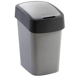 CURVER Kosz na śmieci 186133 Flip Bin 9L Szary Zyskaj
