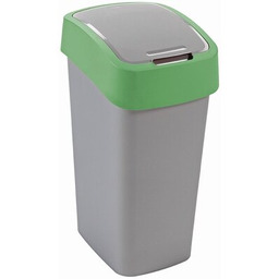 CURVER Kosz na śmieci Flip Bin 45L Srebrno-zielony Zyskaj