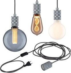 Paulmann 78437 oprawa wisząca Neordic oprawa wisząca Tilla wraz z wtyczką, bez żarówki maks. 20 Watt lampa wisząca, aluminium, metal E27