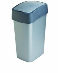 Curver Kosz na śmieci "FLIP BIN" 10L Srebrny/grafit