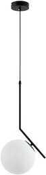 LAMPA WISZĄCA NOWOCZESNA CZARNA BIAŁA KULA SORENTO 20 LUMINA DECO