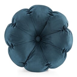 Eurofirany Poduszka dekoracyjna 37x37 Flower 41 niebieska