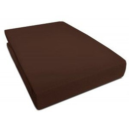 Karo Prześcieradło bawełniane 180x200 brązowe 26 jednobarwne