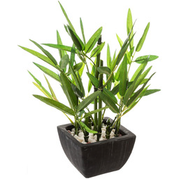 Atmosphera Sztuczne kwiaty w doniczce - ozdobny bambus, 26 cm