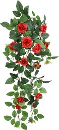 Sztuczne róże, 74 cm, pnącze róż, łuk róż, girlanda róż, sztuczny kwiat, wisząca, łuk weselny, romantyczna dekoracja, girlanda kwiatowa, dekoracja ślubna, wisząca roślina, czerwona